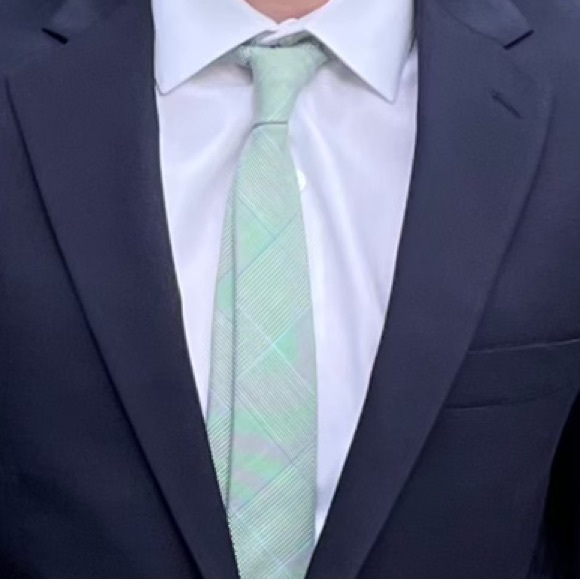 Original Penguin Mint Green with Baby Blue Men’s Skinny Tie - Picture 1 of 3